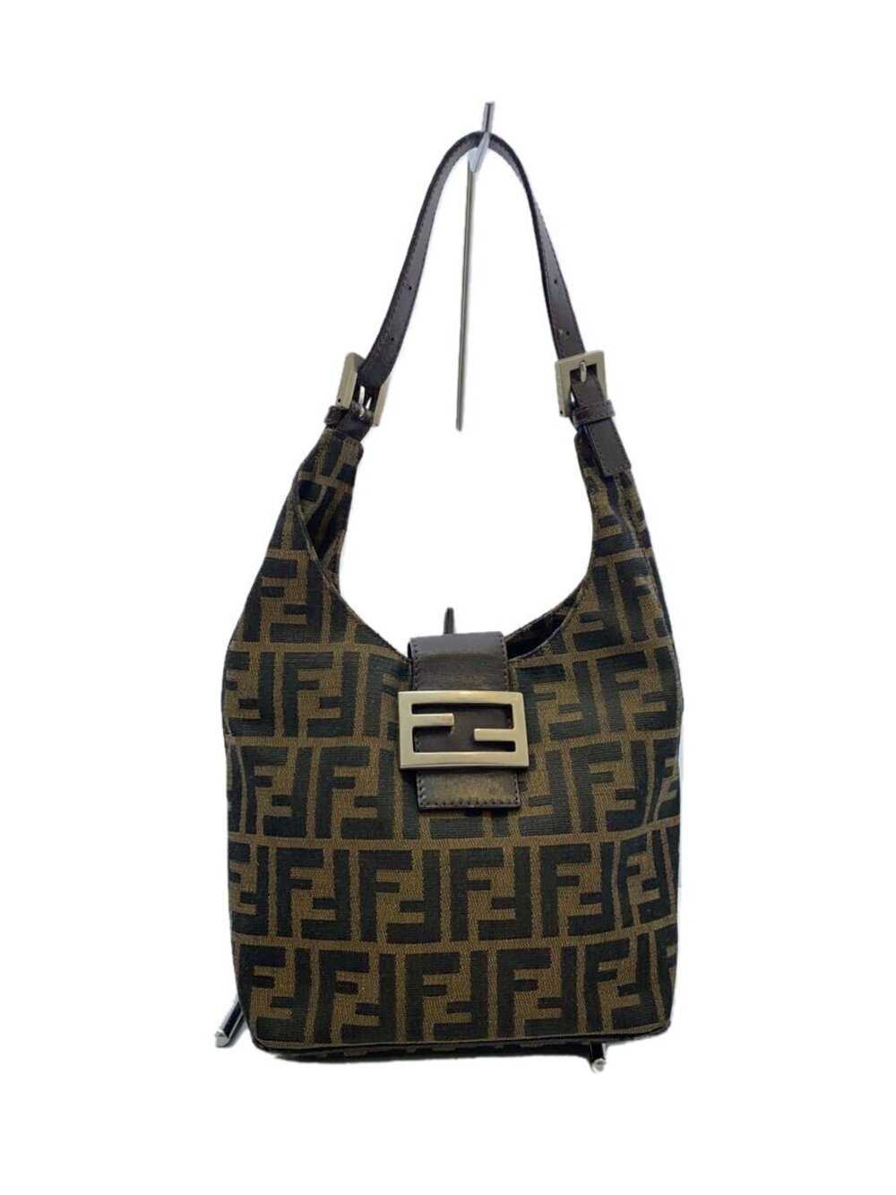 Fendi Zucca Hobo bag Handbag canvas brown